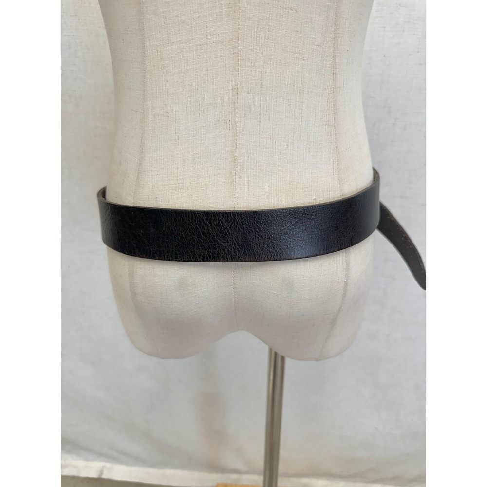 Lauren Ralph Lauren Dark Brown Genuine Leather O-Ring Buckle Belt Womens Large - Picture 5 of 13